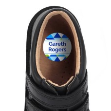 Geometric Shoe Dot Label