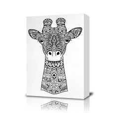Giraffe Coloring Canvas
