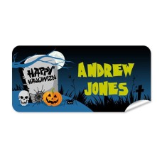 Grave Stone Rectangle Name Label