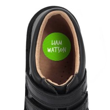 Green Zig-Zag Shoe Dot Label