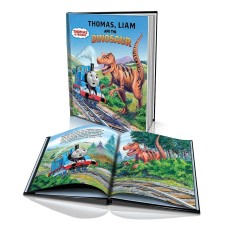 Personalized 10x8 Story Book: "Thomas and the Dinosaur"