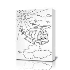 Helicopter Coloring Canvas