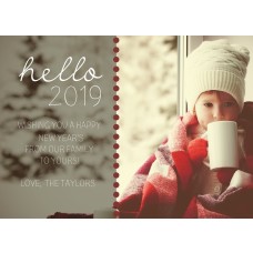 5x7" Hot Cocoa New Year's Card