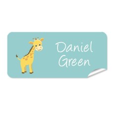 Little Giraffe Rectangle Name Label