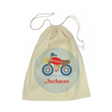 Motorbike Drawstring Library Bag