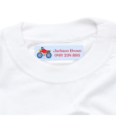 Motorbike Iron On Clothing Label