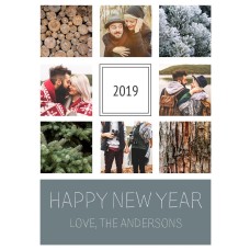 5x7" New Year Collage New Year's Card