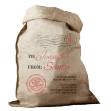 North Pole Express Hessian Santa Sack