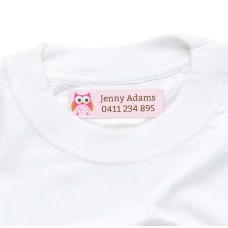 Owl Iron On Clothing Label