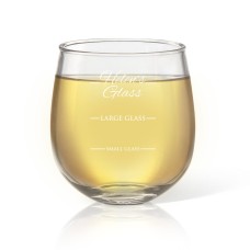 Person's Stemless Wine Glass