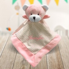 Embroidered Pink Baby Comforter