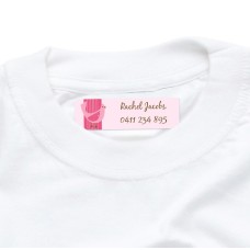 Pink Bird Iron On Clothing Label