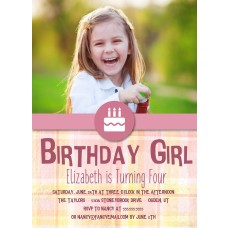 5x7" Pink Tartan Birthday Card