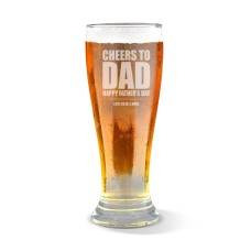 Cheers to Dad Premium Beer Glass