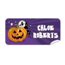Pumpkin Rectangle Name Label