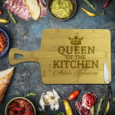 Queen of the Kitchen Rectangle Bamboo Paddle Board