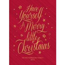 5x7" Red Stripe Christmas Card