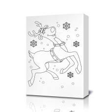 Reindeer Coloring Canvas