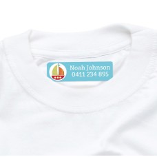 Sailing Boat Iron On Clothing Label