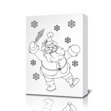 Santa Coloring Canvas