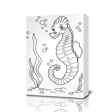 Seahorse Coloring Canvas