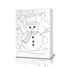 Snowman Coloring Canvas