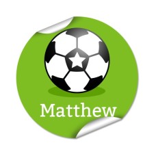 Soccer Round Name Label