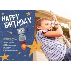 5x7" Space Party Birthday Card