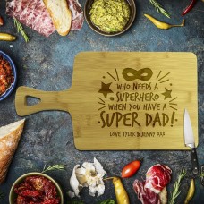 Super Dad Rectangle Bamboo Paddle Board