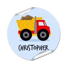 Truck Round Name Label