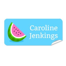Watermelon Rectangle Name Label