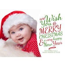 5x7" We Wish You Christmas Card