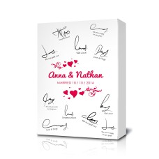 Wedding Guest Book Canvas Print