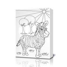 Zebra Coloring Canvas