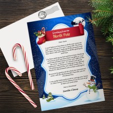 Blue Santa Letter