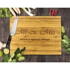 Mr & Mrs Bamboo Cutting Board