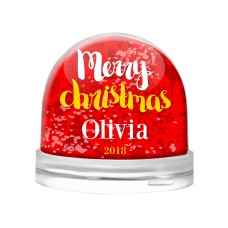 Merry Christmas Snow Globe