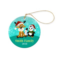 Family Round Porcelain Ornament