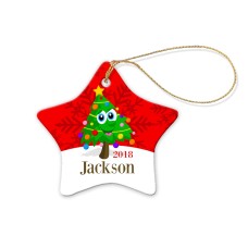 Christmas Tree Porcelain Christmas Star Ornament