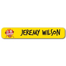 Red Robot Mini Name Label