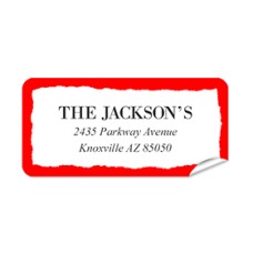 Jagged Border Return Address Label