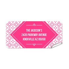Diamond Pattern Return Address Label