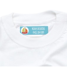 Sailing Boat Iron On Clothing Label