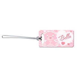 Pink Bear Bag Tag