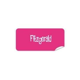 Pink Rectangle Name Label