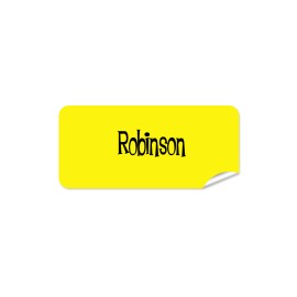Yellow Rectangle Name Label