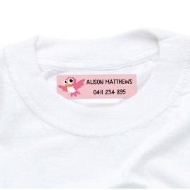 Iron On Clothing Label with Cute Bird