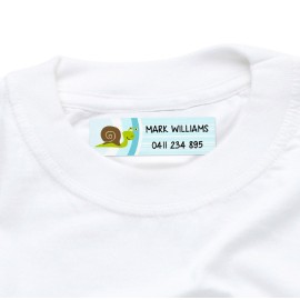 Iron On Clothing Label with Little Snail