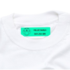 Iron On Clothing Labels Aquamarine