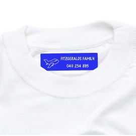 Iron On Clothing Labels Dark Blue